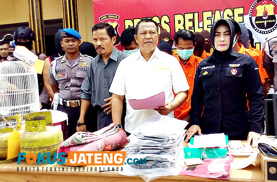 polres sragen gelar perkara