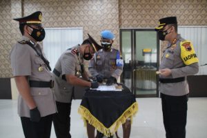 Polres Karanganyar telah menggelar Upacara Serah Terima Jabatan (Sertijab) PJU Polres Karanganyar, Senin tanggal 09 Agustus 2021, pukul 08.00 s.d. 08.30 WIB di Aula Wira Pratama 1 Polres Karanganyar.
