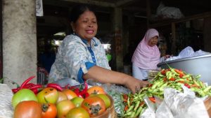 Pedagang sayur di Boyolali