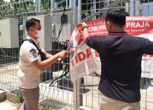 Satpol PP Boyolali Segel 4 BTS Tidak Berizin